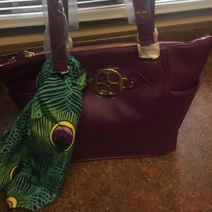 IMAN Purple Handbag